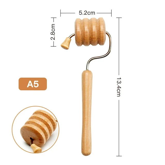 Wooden Facial Relaxation Lifting Massage Rollers Kit Facial Maderotherapy Gua Sha Wood Therapy Wrinkle Remover Skin Care Tools