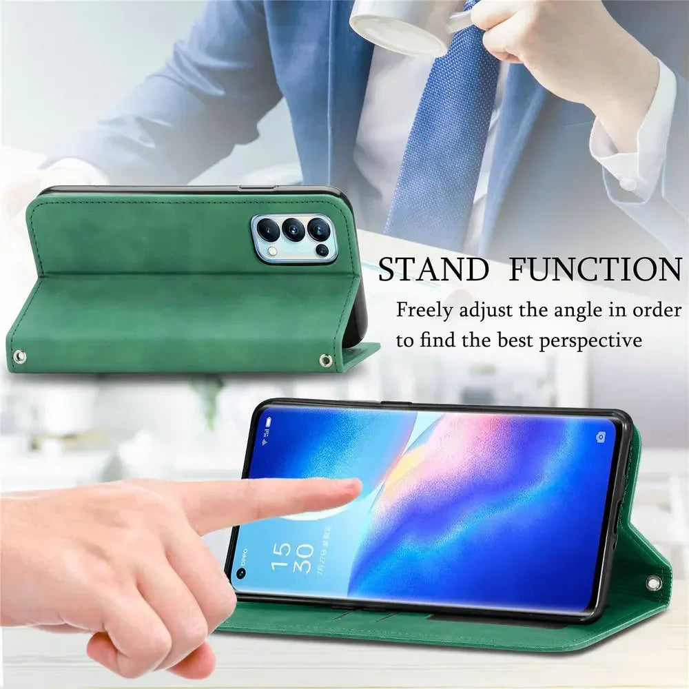 Deluxe Leather Wallet Phone Case for OPPO Find X8 X7 X5 X3 X2 Pro Ultra Neo Lite Stand Function Multiple Card Slots Magnetic Flip Protective Cover