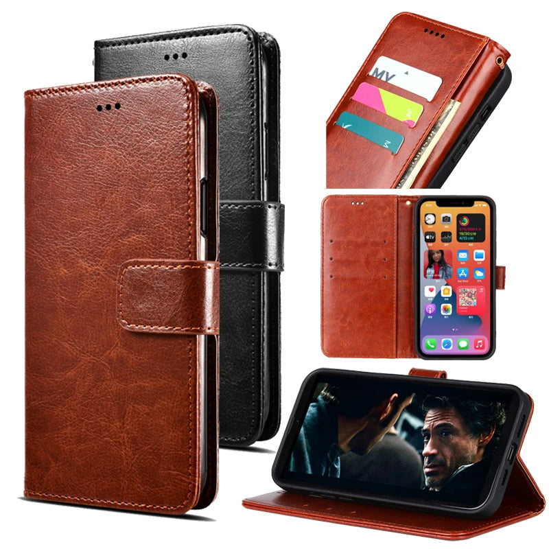 Deluxe Leather Wallet Phone Case for Lenovo Moto ThinkPhone Multiple Card Slots Stand Function Protective Cover