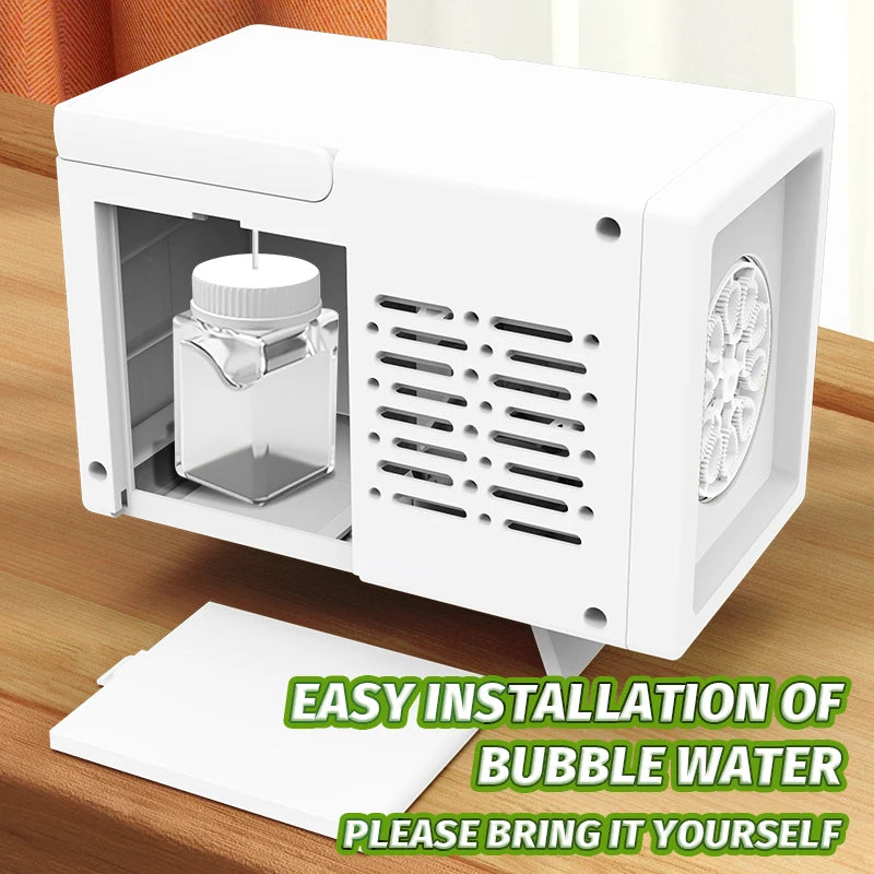 Fully Automatic 10 Hole Bubble Blowing Handheld Electric Bubble Machine Toy