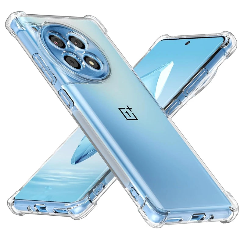 Clear TPU Silicone Phone Case for OnePlus 12 12R 11 11R 10 Pro 10T Shockproof Protective Cover