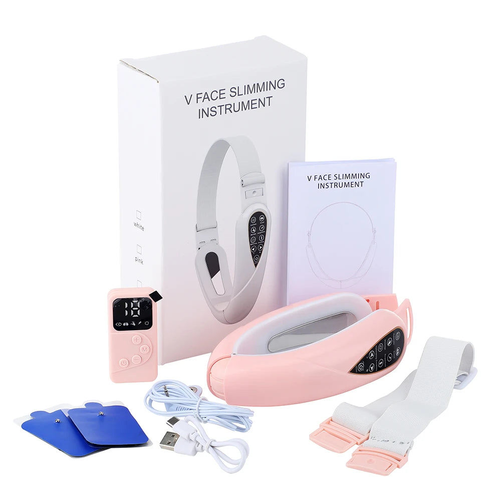 Electronic V-Line LED Face Slimming Lifting Massager Device Skin Rejuvenation Shaping Beauty Instrument Reduce Double Chin
