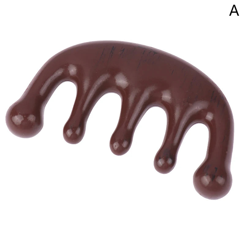 Exquisite Resin Massage Comb for Eyes Face Shoulders Neck Scraping Head Meridian Scalp Treatment Wide Tooth Comb