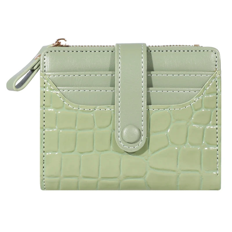 Elegant Crocodile Pattern Women's Multi Card Wallet Secure Double Zip Clutch Casual PU Leather Purse with Style Storage Bag