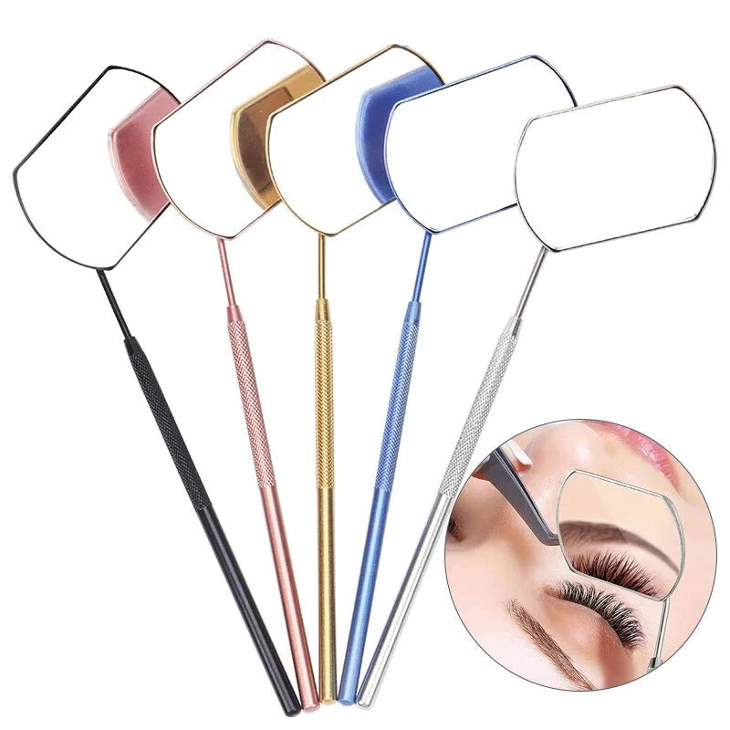 Magnifying Eyelash Mirror for Checking False Lashes Extension Grafting Lash Beauty Handle Makeup Tools