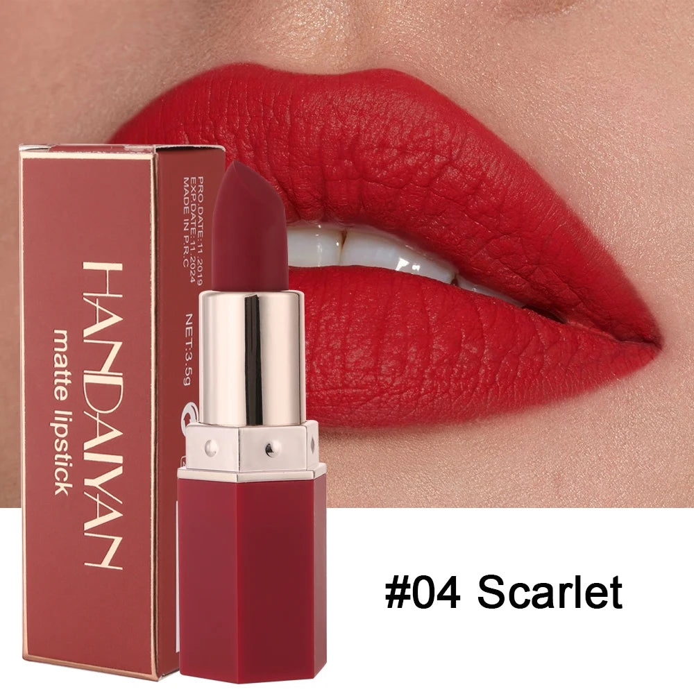 Gorgeous Matte Velvet Finish Lipstick, Non-Fading, Non-Stick Cup Long-Lasting, Smooth Matte Lip Color Waterproof Smudge-proof
