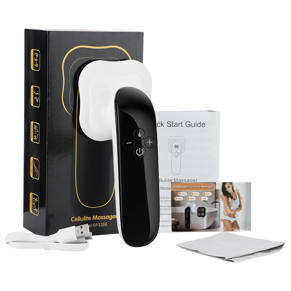 Cordless Electric Fat Remover Body Sculpting and Slimming Massager for Belly Waist Arm Legs Butt Full Body Lifting Tightening USB Charging Care Tool