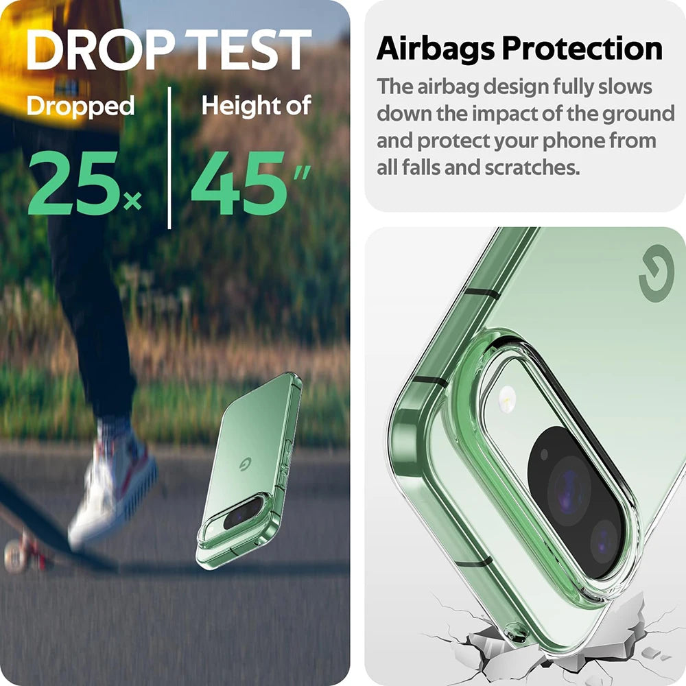 Ultra Thin Soft Clear Silicone Shell Phone Case for Google Pixel 9 8A 8 7 7A 6A 6 Pro XL Transparent Back Cover