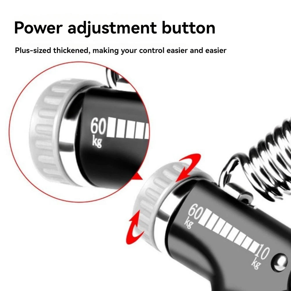 Adjustable Grip Hand Strength Grips Men's Professional Training Arm Strength Rehabilitation Stress Reduction Wrist Count Grips up to 60kg Resistance