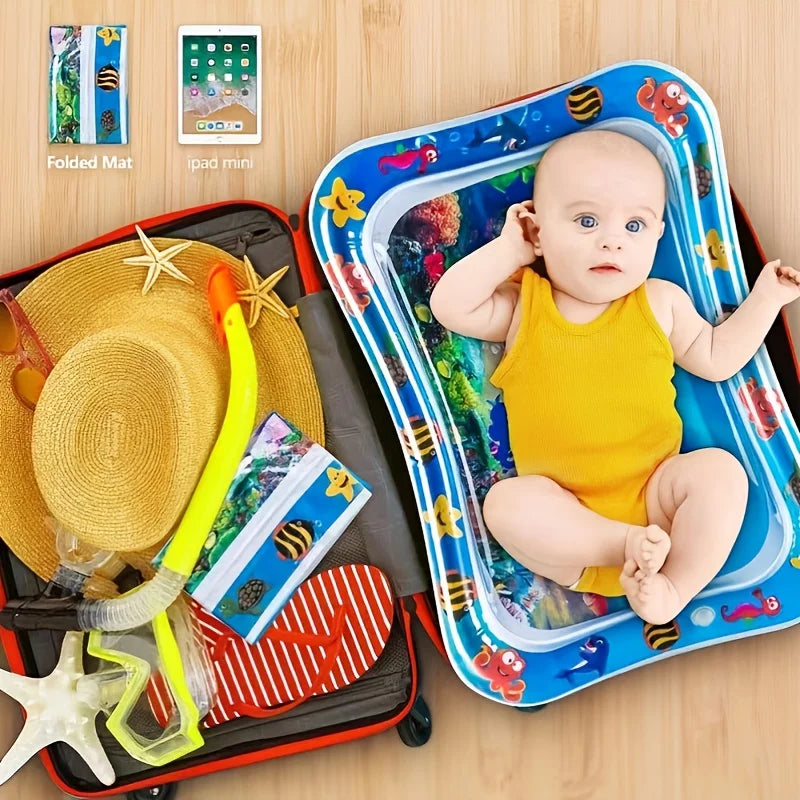 Inflatable Tummy Time Mat Premium Baby Water Play Mat for Infants and Toddlers Baby Toys Sensory Development, Strengthen your Baby's Muscles