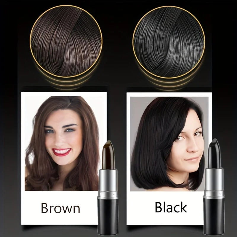 Fast Working Hair Color Pen Temporary Black Brown Hair Dye to Cover White Gray Hairs 1pcs