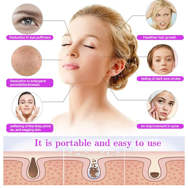 High Frequency Electrode Tube Beauty Machine for Face Hair Eyes Facial Massager Wand Care Tool