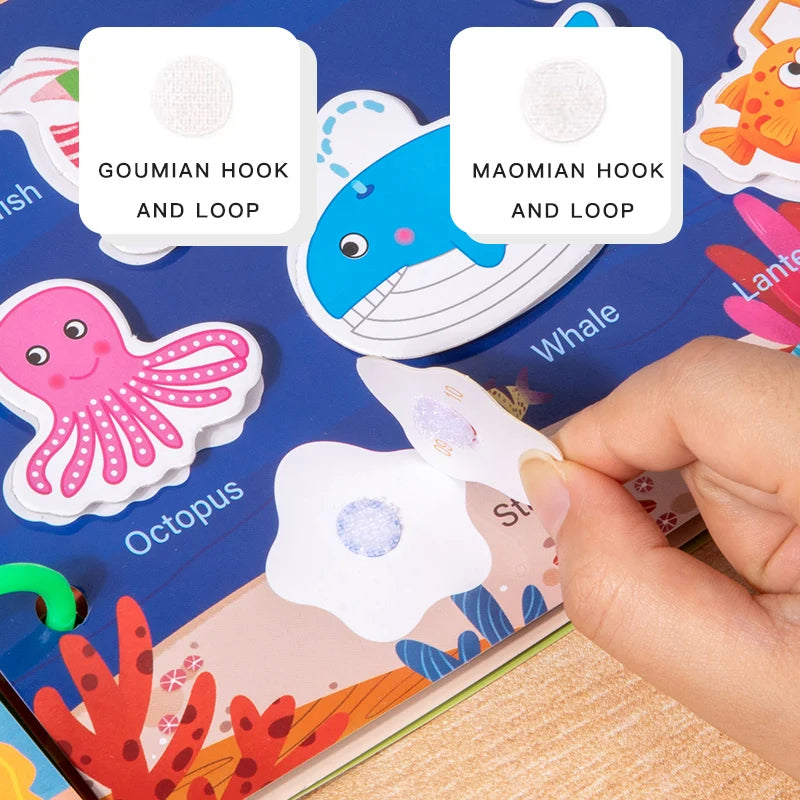 Sticker Busy Card Book Readings Numbers Matching Puzzle Game Montessori Repeatedly Educational Toys For Kids Gift