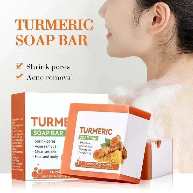 Purifying Turmeric Face and Body Soap Cleaning Lightening Dark Underarm Leg Body Cleansers Brightening Face Soap Tender Skin Care Beauty