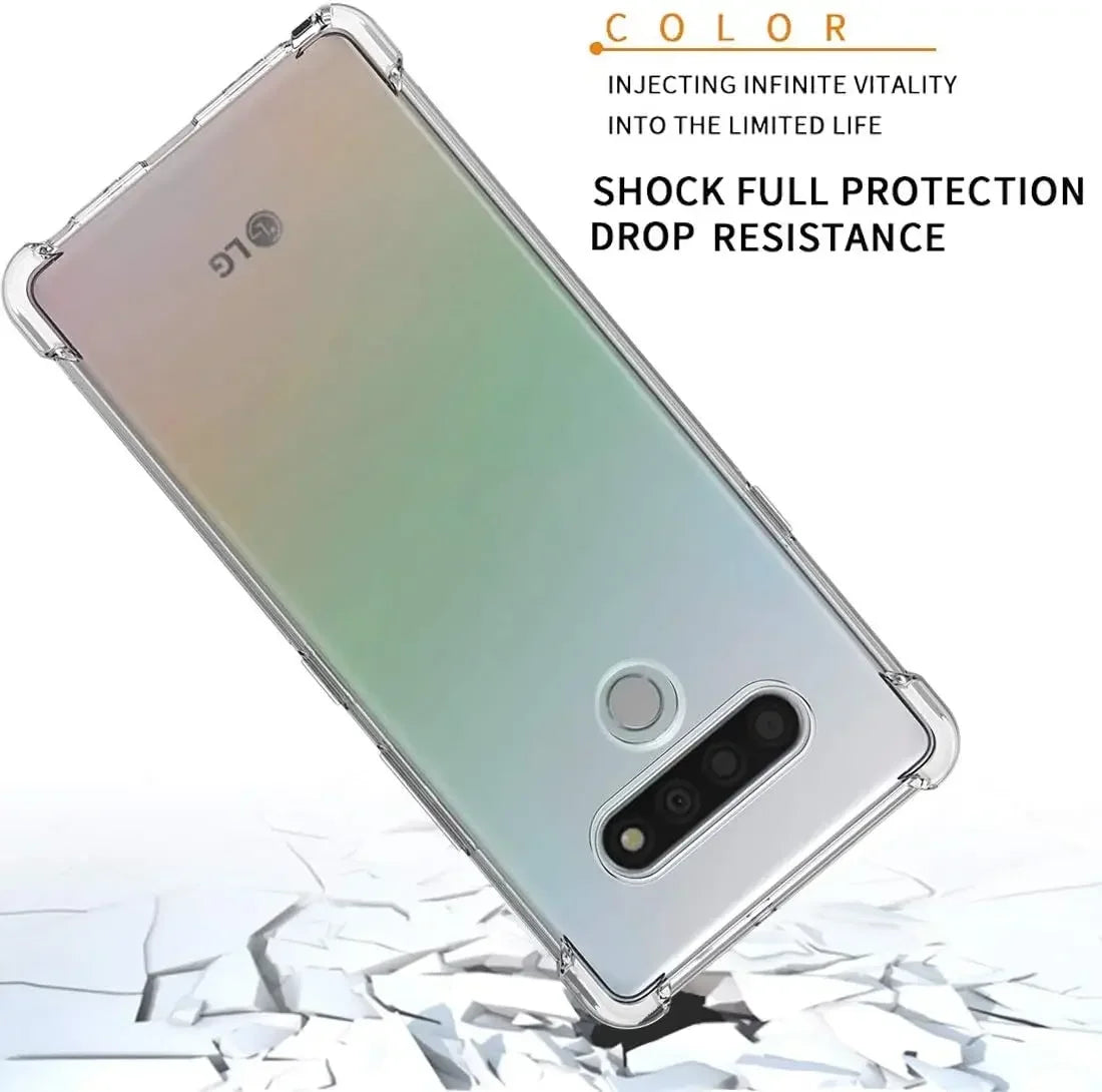 Durable Transparent Soft Silicone Phone Case for LG Stylos 6 5 4 3 V60 ThinQ V50S V50 V40 V30 G8X Shockproof Protective Cover