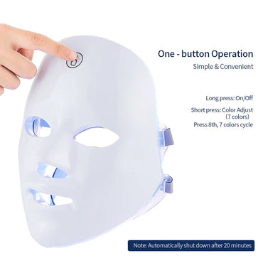 Wireless New Technology Face and Neck Anti Aging LED Beauty Mask Skin Rejuvenation Skin Tightening Anti-Acne Anti Wrinkle Skin Care Massager USB Chargeable