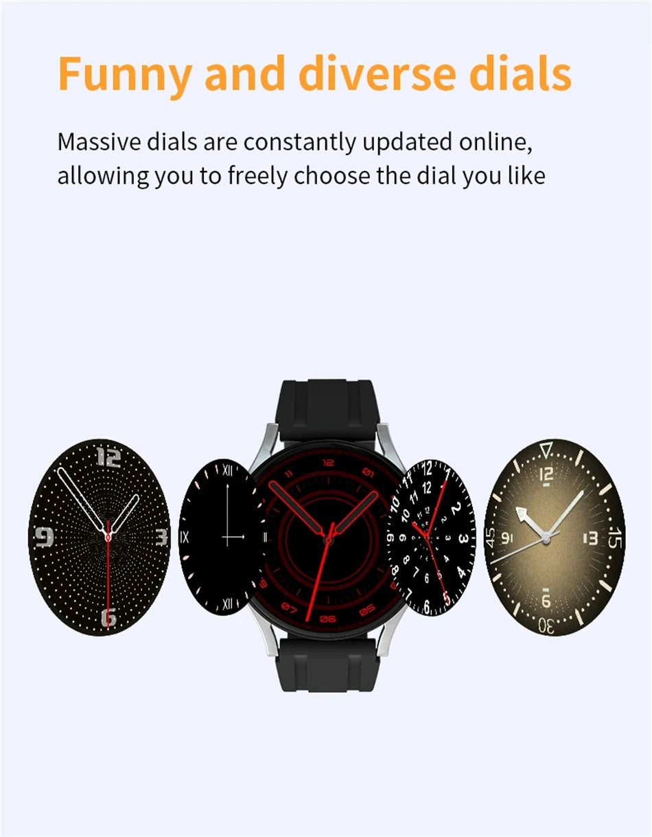 Men's and Women's Watch6 Classic Smartwatch 1.32-inch HD Screen Bluetooth Call Heart Rate Fitness Sports Smart Wrist Watch