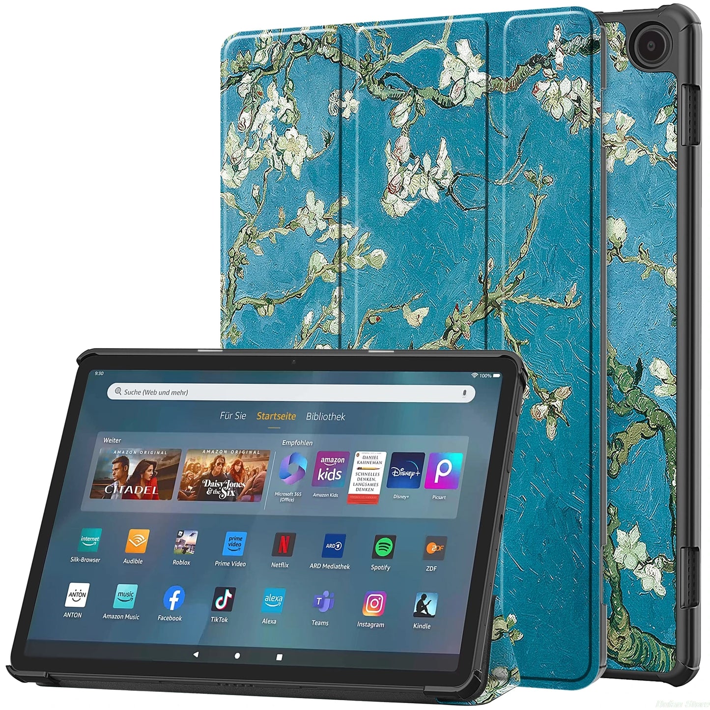 Stylish Tablet Folding Stand Case for Amazon Fire Max 11 HD10 HD8 Protective Shell Cover