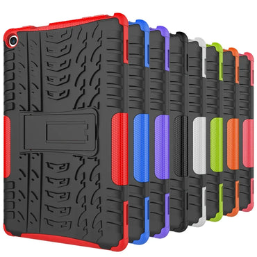 Durable Plastic and Silicone Shockproof Stand Case for Amazon Fire Max 11 HD10 HD8 and Fire 7 Protective Cover TPU+PC Shell
