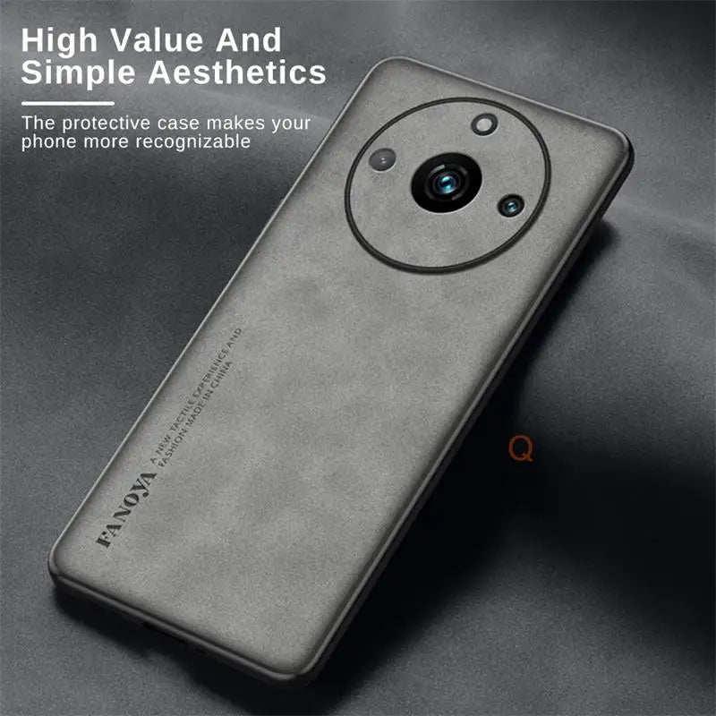 Elegant Leather Phone Case for Realme 11 10 9 8 Pro Plus, GT Neo 2 3 Protective Shockproof Cover