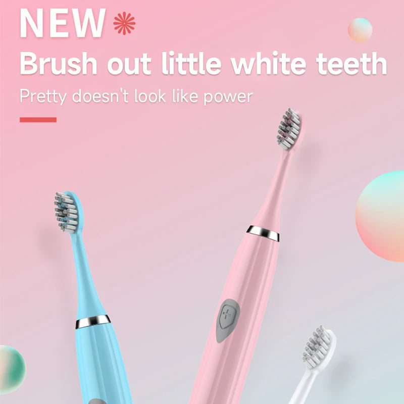 Soft Bristle Electric Sonic Toothbrush for Adults Soft DuPont Bristles Portable Endurance Battery IPX6 Waterproof Intelligent Effective Oral Care