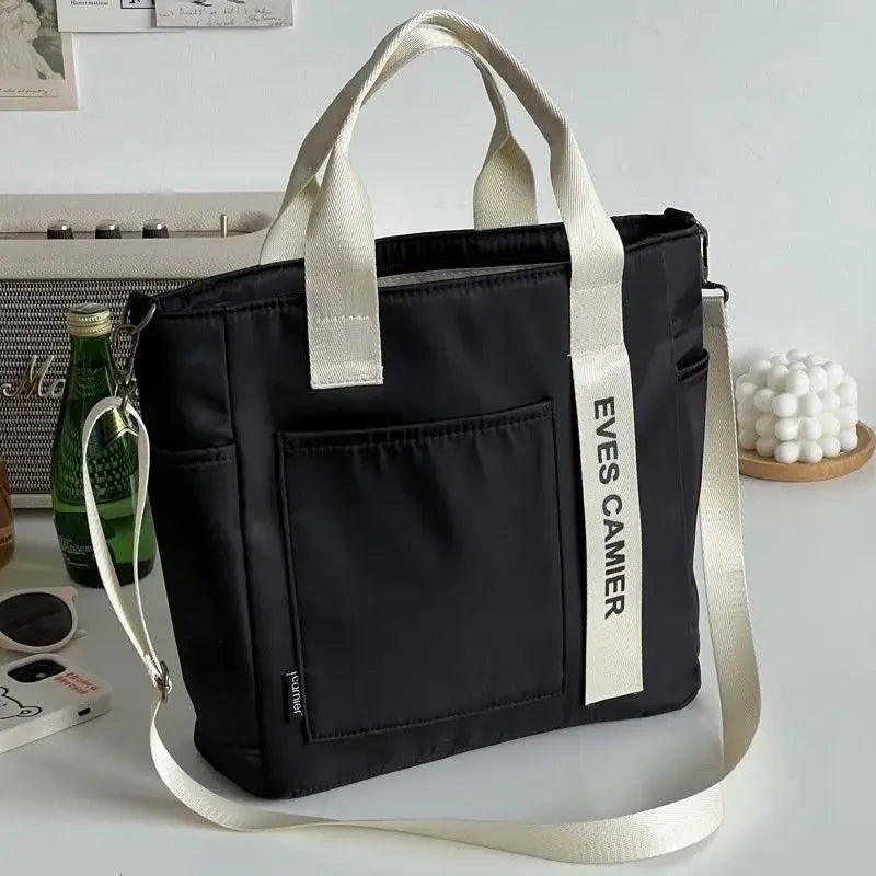 Fashion Modern Nylon Waterproof Canvas Tote Shoulder Handbag for Women Large Capacity Messenger Bags