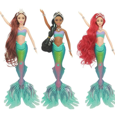 Magical Princess Mermaid Doll Beauty Fish BJD with Lights and Music Play House Toys Kids Children Dolls 35cm
