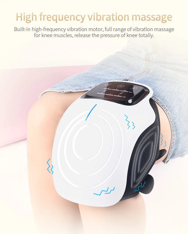 LED Touch Screen Multifunctional Smart Vibration Knee Massager Relax Muscles and Relieve Joint Discomfort