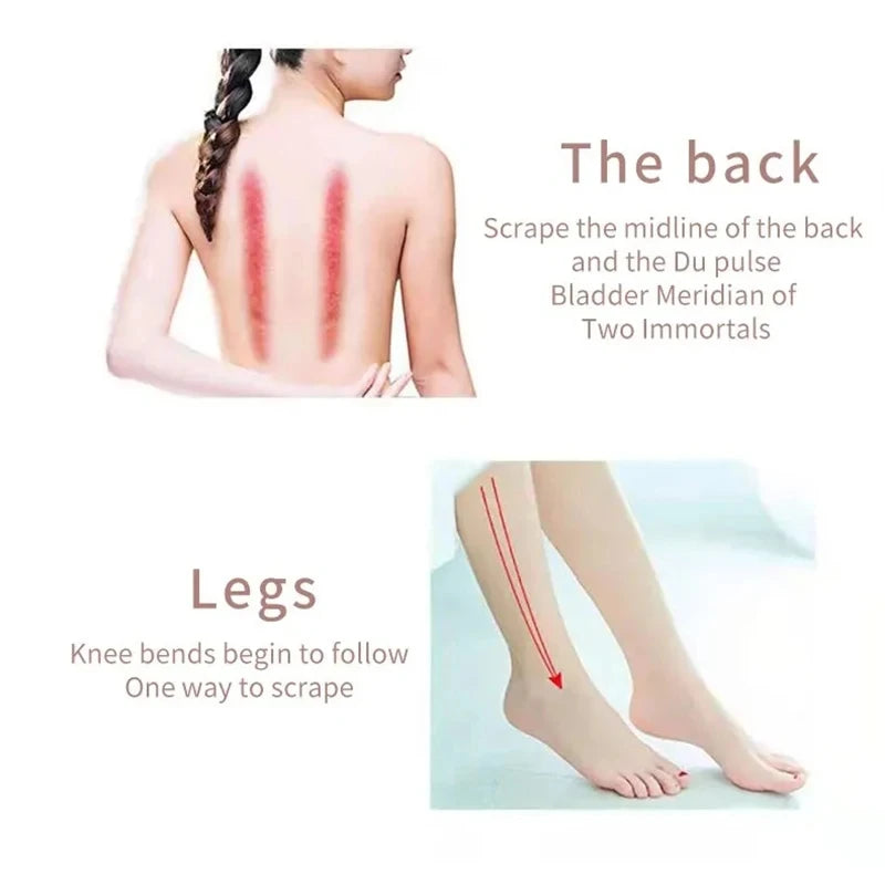 Relaxing Face, Neck and Body Massage Roller Beauty Scraping Double-ended Massager Stick Resin To Unblock And Relax Non-Rose