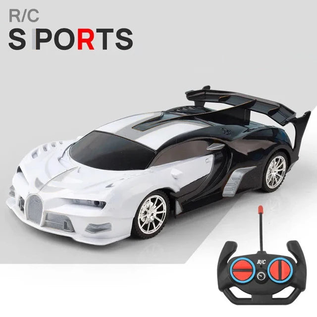 RC Racing Car with LED Lights 2.4G Radio Remote Control 1/18 Scale Sports Cars For Children Racing Drive Vehicle Drift Boys Girls Toys