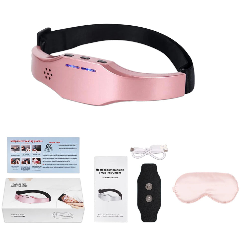 Electric Smart Insomnia Migraine Sleep Relief Head Massager Stress Release Sleep Therapy Device