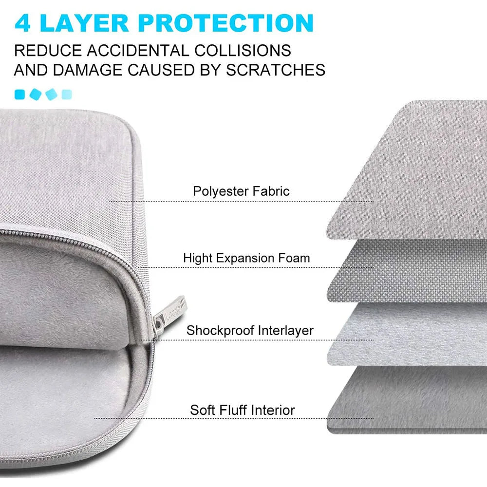 Stylish Sleeve Handbag Case for Google Pixel Tablet 11inch Thickened Protection Zipper Waterproof Portable Cover Carrier Many Color Options