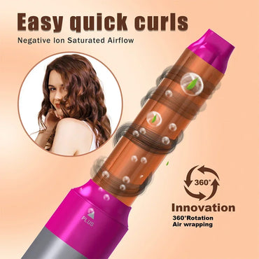 Professional Salon 5 in 1 Multifunctional Set Electric Hair Dryer Comb Curling Iron and Straightener Fast Dry Salon Style Tools