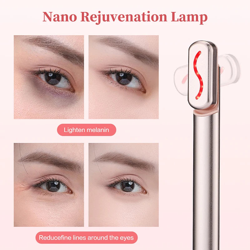 Red Light EMS Microcurrent Face Lifting Facial Eye Neck Wand Massager Skin Tightening Anti Wrinkle Skin Care Beauty Tool