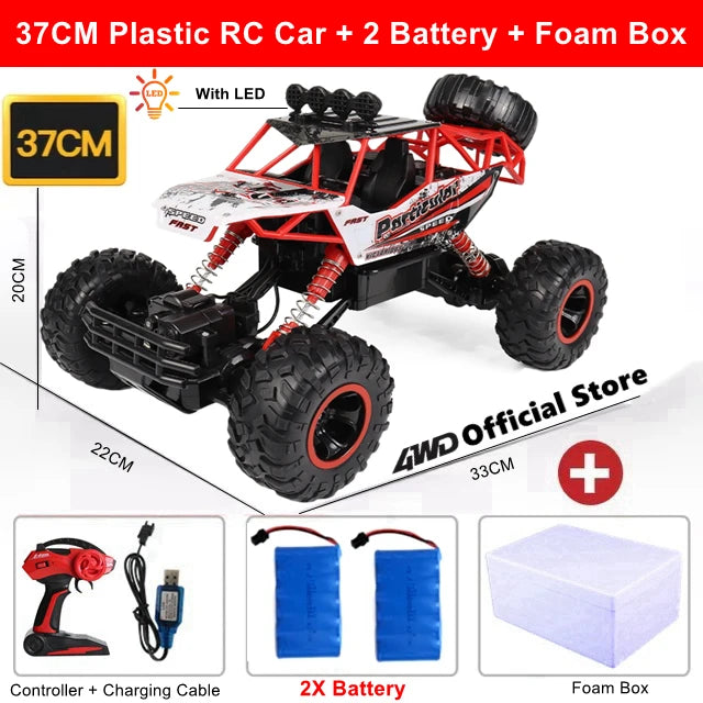 Off Road 4x4 Remote Control RC Cars 4WD 2WD Car Radio Buggy Truck Racing Drift with Led Lights Toys Gift for Boys Girls Children Kids