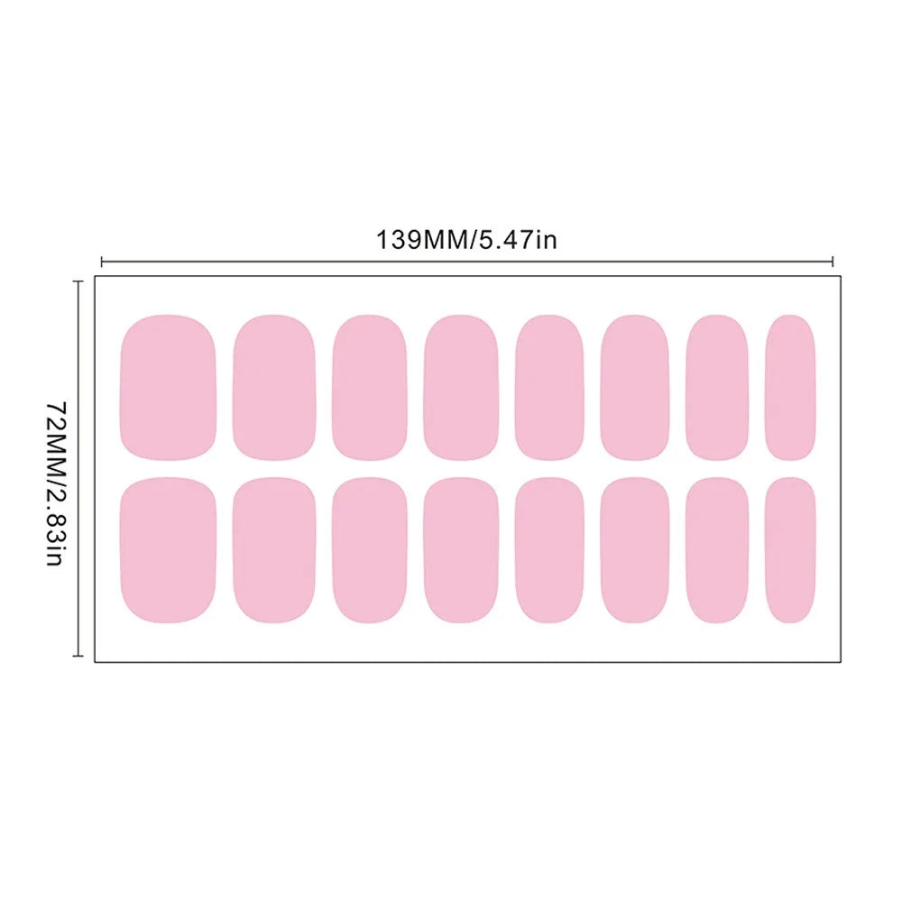 DIY Glitter Nail Stickers Ultra-thin Non-trace Full-wear Waterproof Nail Polish Film 16pcs