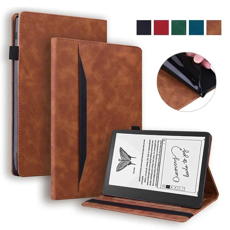 Luxury Leather Wallet Stand Case for Amazon Kindle Scribe 10.2 inch Fashion Protective Cover Scribe 2022 Released Many Colors to Choose From