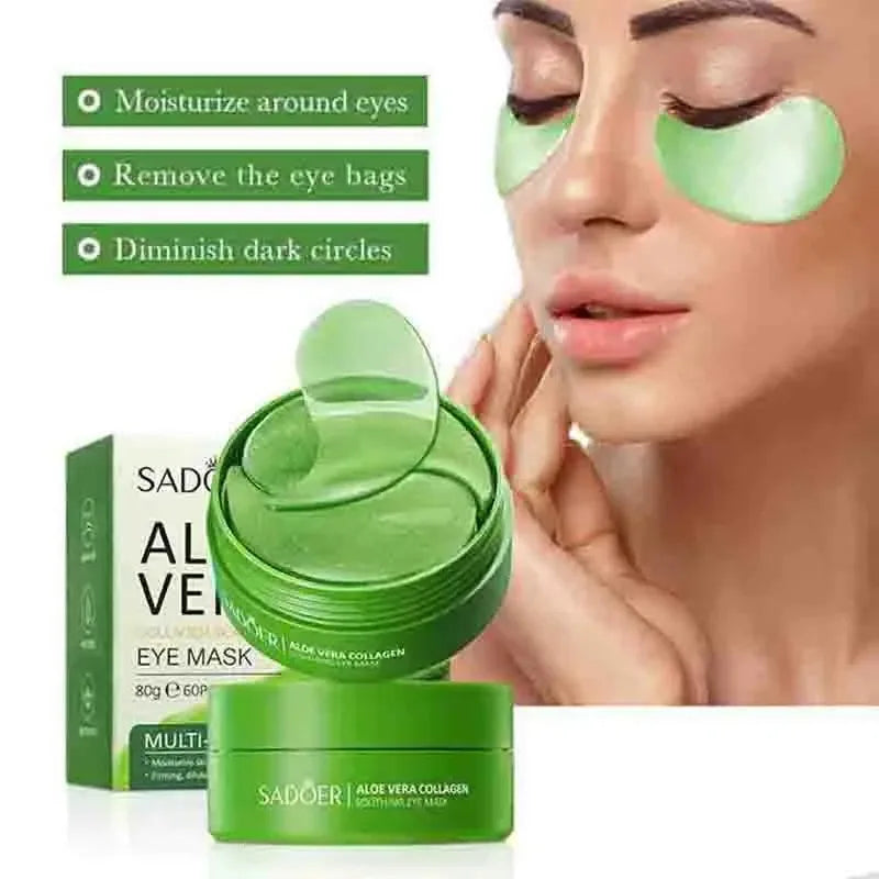 Moisturizing Anti Wrinkle Aloe Vera Collagen Eye Mask Pads 60pcs Anti Dark Circles Eyes Bags Eye Patches Skin Care Products