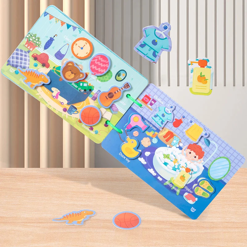 Sticker Busy Card Book Readings Numbers Matching Puzzle Game Montessori Repeatedly Educational Toys For Kids Gift