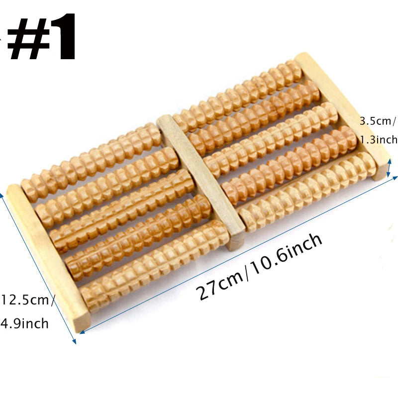 High Quality Natural Wood Foot Massager Roller for Plantar Fasciitis Relief, Neuropathy & Boosts Circulation, Heel Spur & Arch Pain Relaxation