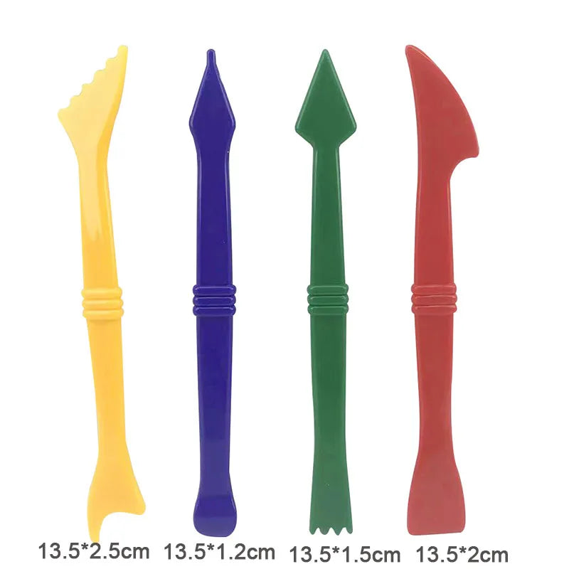 Children DIY Play Dough Plasticine Mold Modeling Clay Accessories Tool Kit Plastic Set Knife Molds Kids Educational Toys