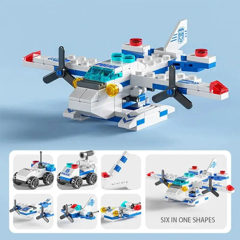 Building Blocks Engineering Fire Truck Military Tank Helicopter Model Puzzles Assembly Children's Micro Particle Toys