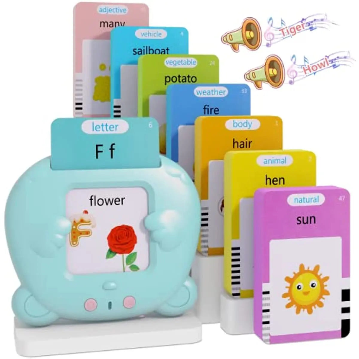 Interactive Talking Flash Cards Early Educational Toys for Boys Girls Preschool Learning Reading Machine