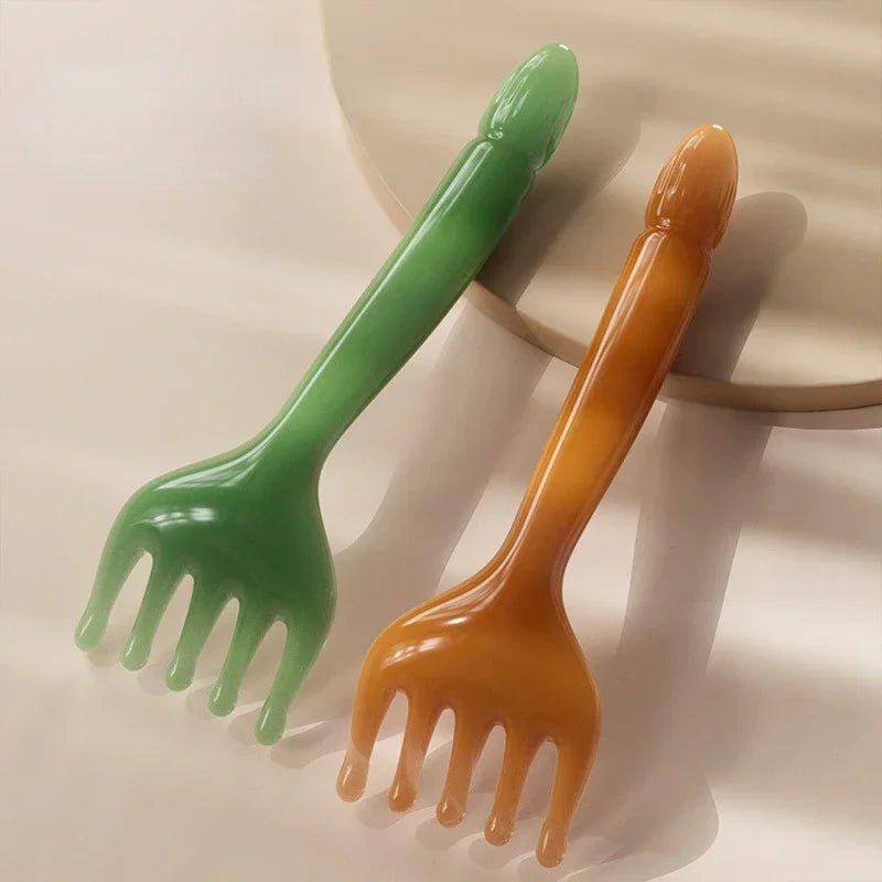 Five-Claw Head Scalp Resin Massager Body Neck Legs Scraping Claw Gua Sha Massage