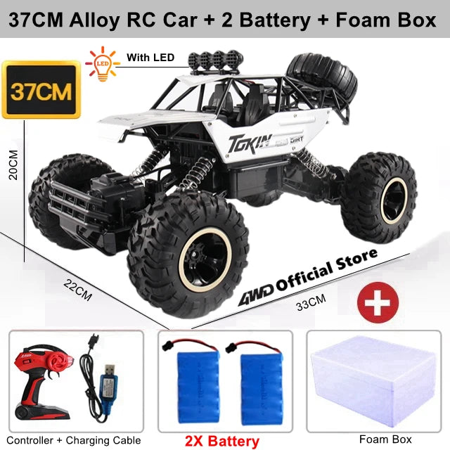 Off Road 4x4 Remote Control RC Cars 4WD 2WD Car Radio Buggy Truck Racing Drift with Led Lights Toys Gift for Boys Girls Children Kids