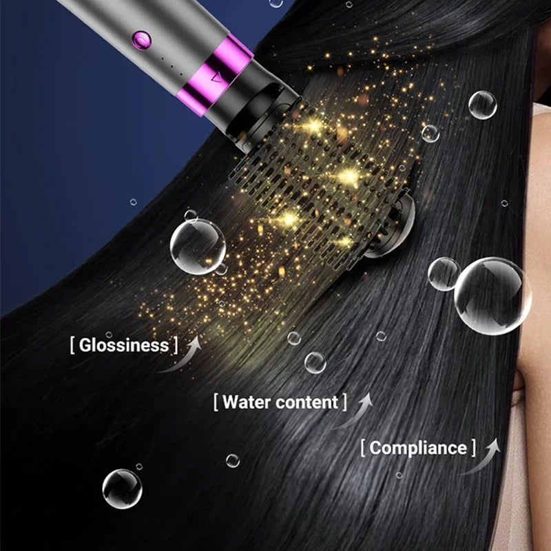 5 in 1 Multifunctional Electric Hair Dryer Hot Air Comb Automatic Curling Rod and Straightener Fast Dry Salon Style Tools