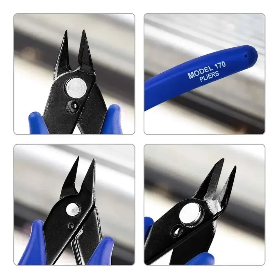 Wire Cutter DIY Trimmer Diagonal Side Cutting Cable Nippers Blue 170 Hand Pliers Mini Snips Flush Trimmer Hand Tool