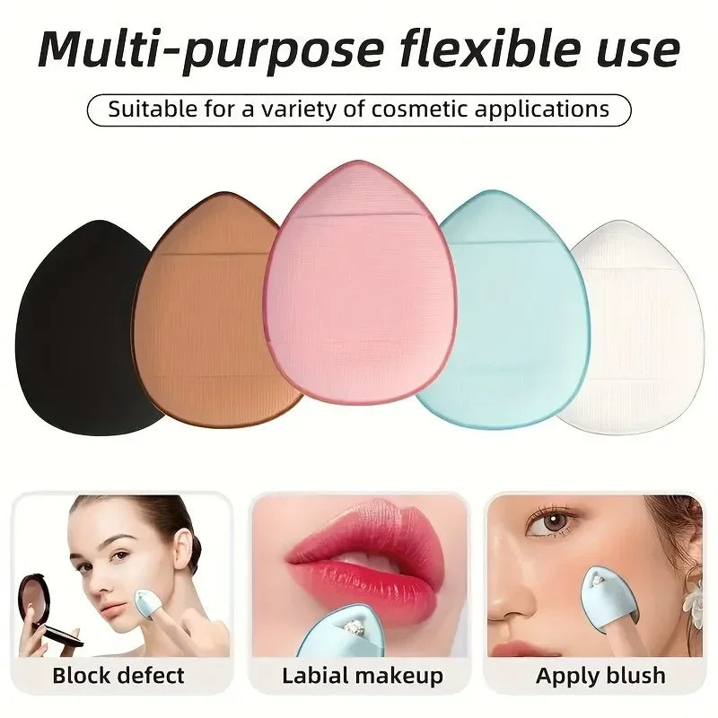 Convenient Mini Finger Puff Makeup Sponges Foundation Small Air Cushion Powder Face Concealer BB Cream Cosmetic Applicator Makeup Tools