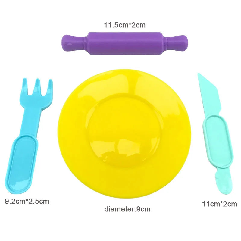 Children DIY Play Dough Plasticine Mold Modeling Clay Accessories Tool Kit Plastic Set Knife Molds Kids Educational Toys