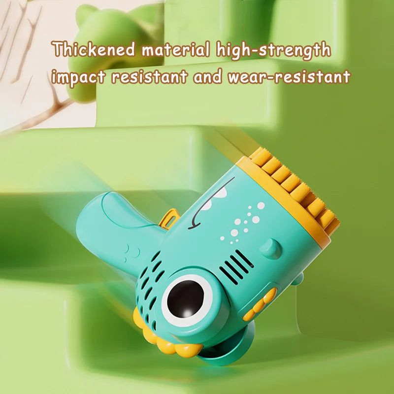 Fun Dinosaur Bubble Gun 40 Hole Hand Held Bubble Blowing Maker Entertainment Toy